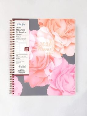 Blue Sky 2026 Planning Calendar Planner – Floral Weekly & Monthly Tabs